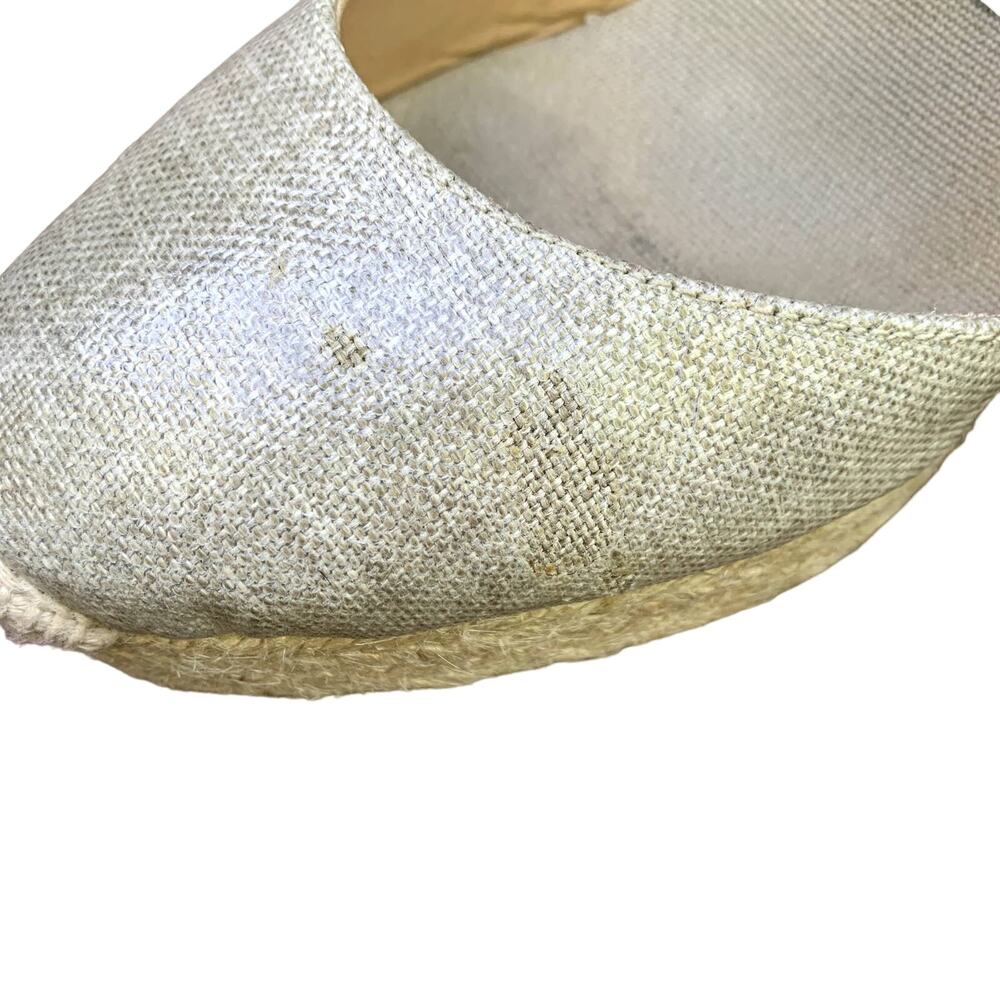 Bettye Muller Katy Espadrille Sandals Shoes Tan Canvas EU 40 US 9.5 - Picture 9 of 11
